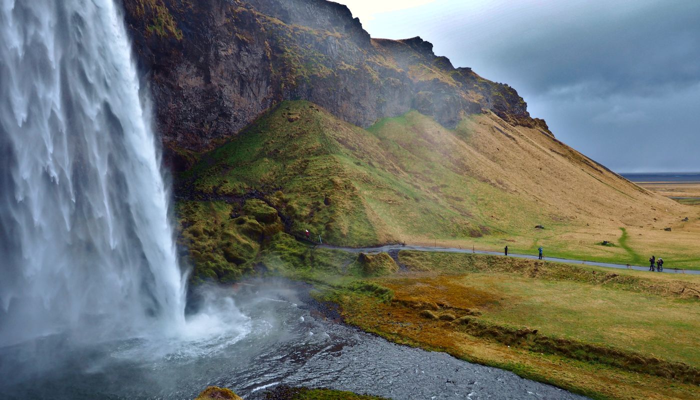 Iceland waterfall landscape
